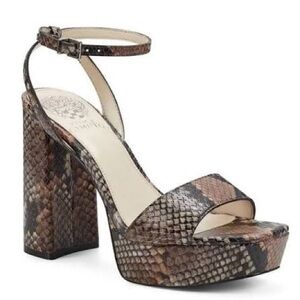 Vince Camuto Snakeskin Platform Sandals